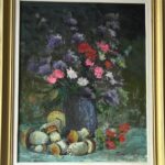 Still Life with Flowers and Mushrooms – by Vilmos Podolyák
