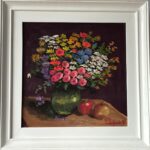 Still Life with Wildflowers and Apples – by Vilmos Podolyák